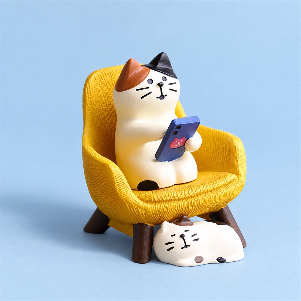 Work From Home Cat Diorama, Computer Desk Figurine, Coworker Gift