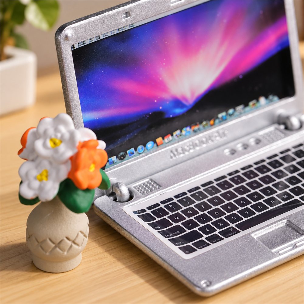 Laptop Cat Office Diorama, Work From Home Desk Decor, Coworker Gift