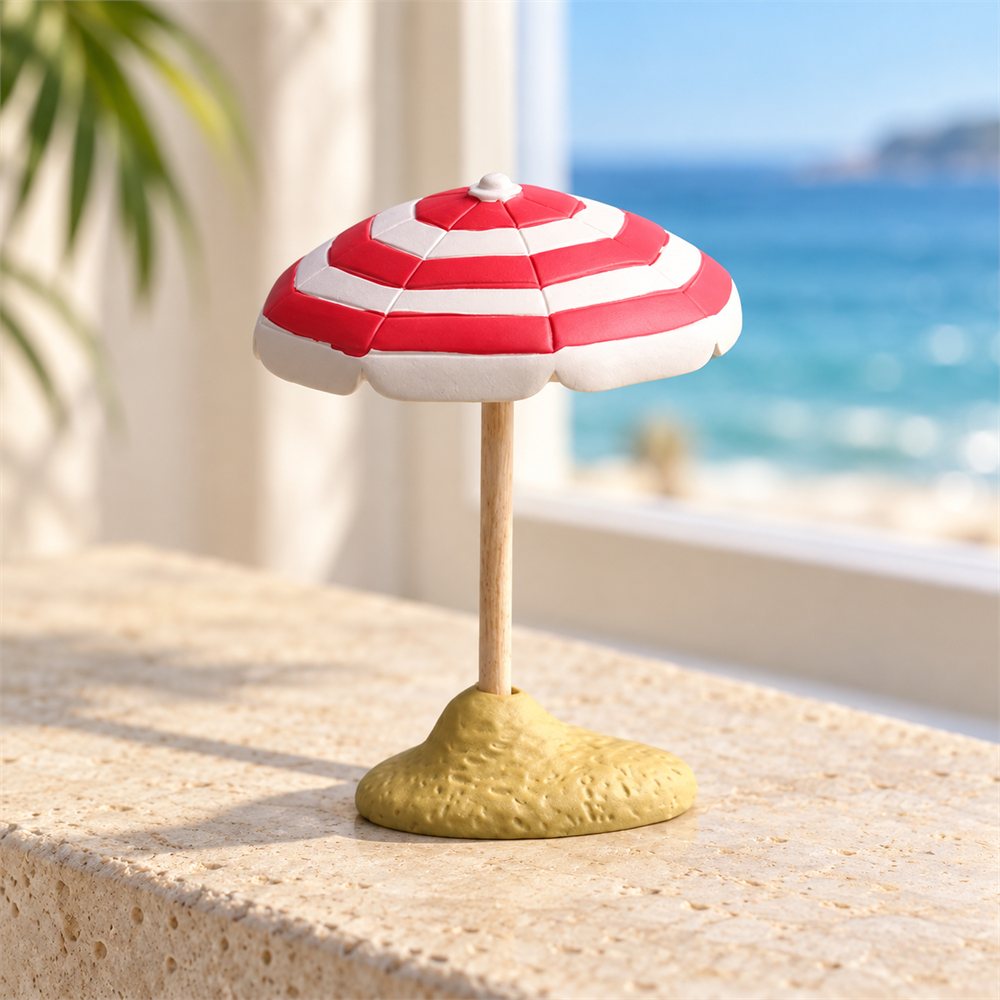 Beach Cat Diorama, Summer Miniature Desk Decor, Cat Lover Gift