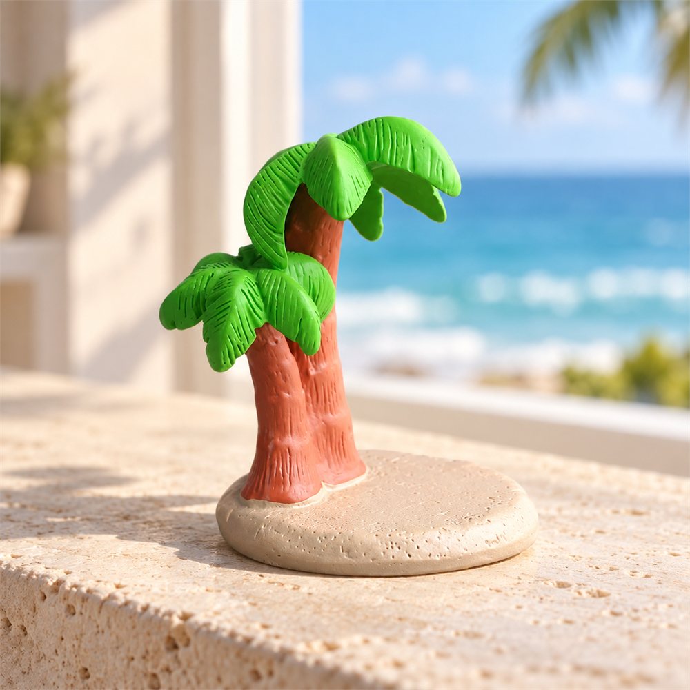 Beach Cat Diorama, Summer Miniature Desk Decor, Cat Lover Gift