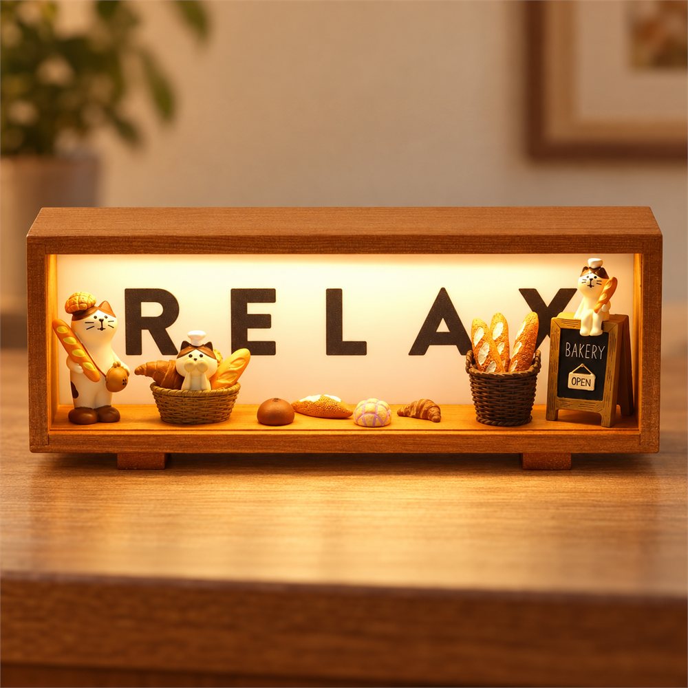 Coffee Bar Shadow Box Light, Miniature Cafe Desk Decor, Coffee Lover Gift
