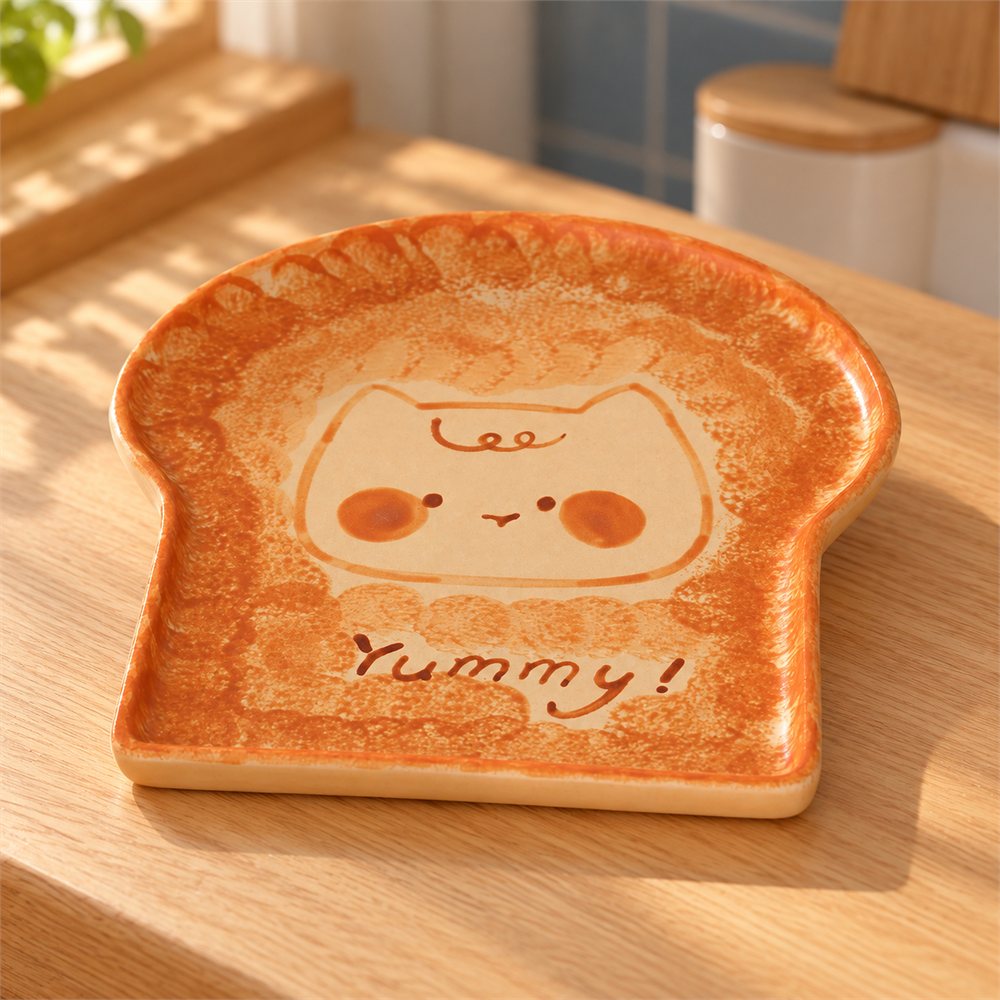 Cat Bread Ceramic Mug, Handmade Pottery Coffee Cup, Cat Lover Gift