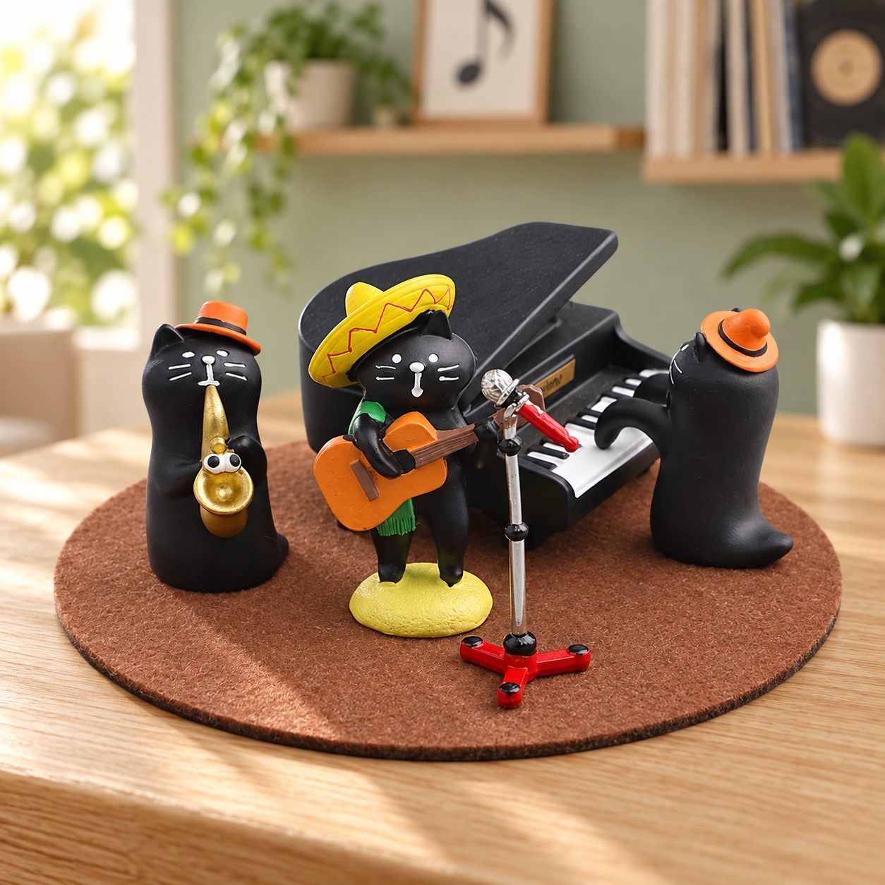 A miniature black cat band